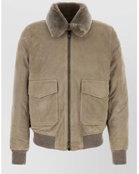 Moorer - Suede Antenore Down Jacket Fur Collar - Lyst