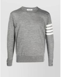 Thom Browne - Fine-Knit Wool Crew-Neck Jumper - Lyst