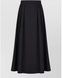 LA ROSE - High Waist Skirt Button Detail Pleats - Lyst