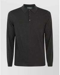 Zanone - Slim-Fit Long-Sleeve Wool Polo Shirt - Lyst