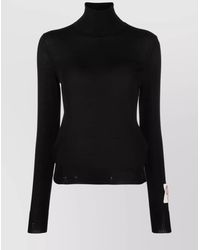 Golden Goose - Virgin Wool Distressed Ribbed Turtleneck Jumper - Lyst