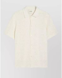 Les Deux - Short Sleeve Shirt Silk Nylon Blend - Lyst