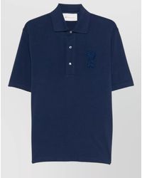 Ami Paris - Ami De Couer Cotton Polo Shirt Short Sleeves - Lyst