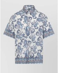 Etro - Short Sleeve Paisley Shirt Button Down Collar - Lyst