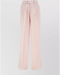 Amiri - Viscose Pleated Wide-Leg Trousers - Lyst
