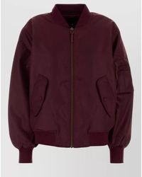 Anine Bing - Leon Polyester Bomber Jacket Ribbed Cuffs Hem - Lyst