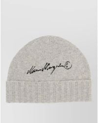 MM6 by Maison Margiela - Ribbed Wool Beanie - Lyst