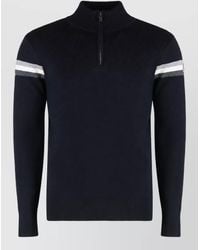 Fusalp - Merino Wool Ribbed Half Zip Turtleneck Sweater - Lyst