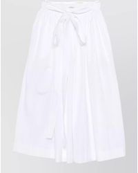 Ermanno Scervino - Cotton Gathered A-Line Pleated Skirt - Lyst