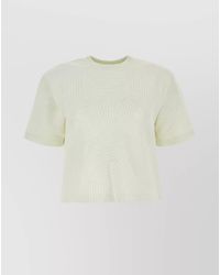 Off-White c/o Virgil Abloh - Cotton Cropped Oversized T-Shirt - Lyst