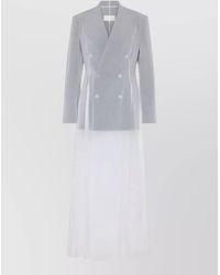 Maison Margiela - Silk Double-Breasted Long-Sleeve Midi Dress - Lyst