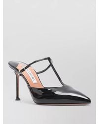 Aquazzura - Patent Leather T-Strap Mules - Lyst