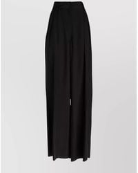 Ferragamo - Silk High-Rise Wide-Leg Trousers - Lyst