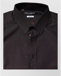 Dolce & Gabbana - Jacquard Cotton Long-Sleeve Dress Shirt - Lyst