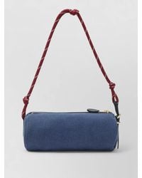Miu Miu - Na Cotton Embroidered Logo Shoulder Bag - Lyst