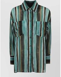 Pinko - Rieti Striped Long Sleeve Shirt - Lyst