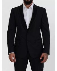 Dolce & Gabbana - Wool Silk Slim-Fit Suit Jacket - Lyst