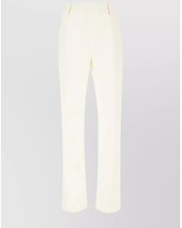 Burberry - Elastic Waistband Canvas Trousers With Back Pocket - Lyst