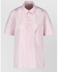 Paloma Wool - Straight Collar Pocket Detail Short Sleeve Shirt - Lyst