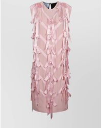 Prada - Sleeveless Knee-Length Dress - Lyst