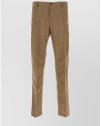 PT Torino - Wool Blend Trousers With Pockets And Belt Loops - Lyst