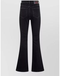 DIESEL - High Waisted Flared Cotton Denim Jeans - Lyst
