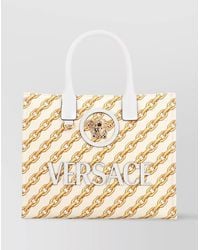 Versace - La Medusa Small Leather Tote Bag - Lyst