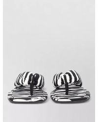 The Attico - Indie Flat Slide Sandal Zebra Pattern - Lyst