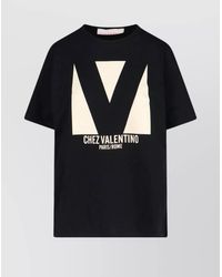 Valentino - Logo Print Cotton Short-Sleeve T-Shirt - Lyst