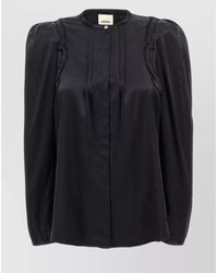 Isabel Marant - Silk Embroidered Long-Sleeve Blouse - Lyst