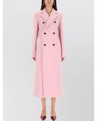 Sportmax - Virgin Wool Double Breasted Coat - Lyst