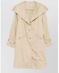 TOTEME - Cotton Trench Coat High Collar Long - Lyst
