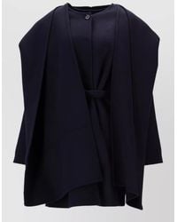 P.A.R.O.S.H. - Hooded Coat Belted Waist Button Detail - Lyst