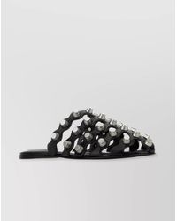 Alexander Wang - Leather Rexa Slippers Metal Accents - Lyst