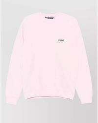 Jacquemus - Cotton Relaxed-Fit Crew-Neck Ribbed Sweatshirt - Lyst