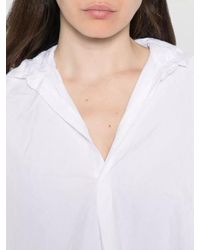Daniela Gregis - Cotton Oversized V-Neck Long-Sleeve Shirt - Lyst