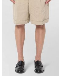 Jacquemus - Textured Linen Mid-Rise Wide-Leg Bermuda Shorts - Lyst