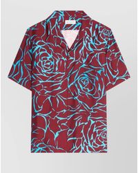 Dries Van Noten - Floral Print Short Sleeve Camp Collar Shirt - Lyst