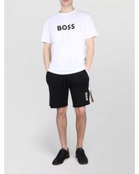 BOSS - Cotton Regular-Fit Logo-Print T-Shirt - Lyst