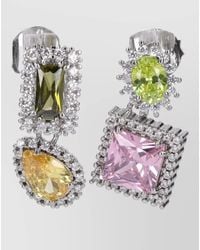 Maison Margiela - Sculptural Stud Earrings Multistone Tone - Lyst