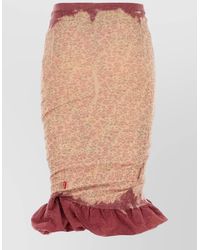 DIESEL - Floral-Print Ruffled Fitted Skirt - Lyst