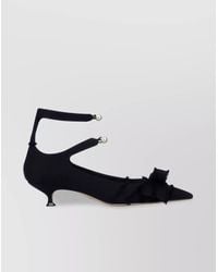 Dior - Bow Detail Kitten Heel Pointed Toe Pumps - Lyst