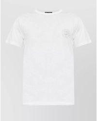 Dolce & Gabbana - Silk Blend Crew Neck Short Sleeve Top - Lyst