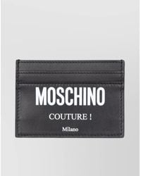 Moschino - Leather Logo Print Cardholder - Lyst