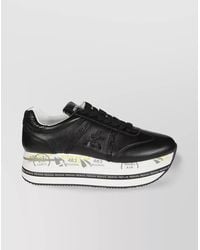 Premiata - Low-Top Leather Sneakers Embossed Detail - Lyst
