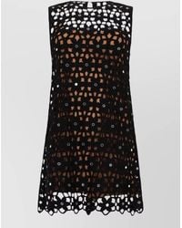 michael michael kors floral embroidered hemp mini dress Michael Kors Floral Embellished Scuba Mini Dress