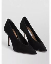 Aquazzura - Suede Pointed Toe Stiletto Heel Pumps - Lyst