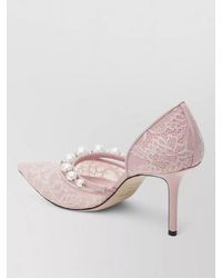 Jimmy Choo - Lace Pearl Pumps Pointed Toe Stiletto Heel - Lyst