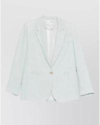 forte_forte - Linen Jacket Single Breasted Notch Lapel - Lyst