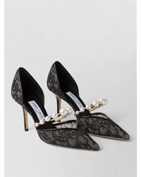 Jimmy Choo - Aurelie Pumps Pointed Toe Stiletto Lace Pearls - Lyst